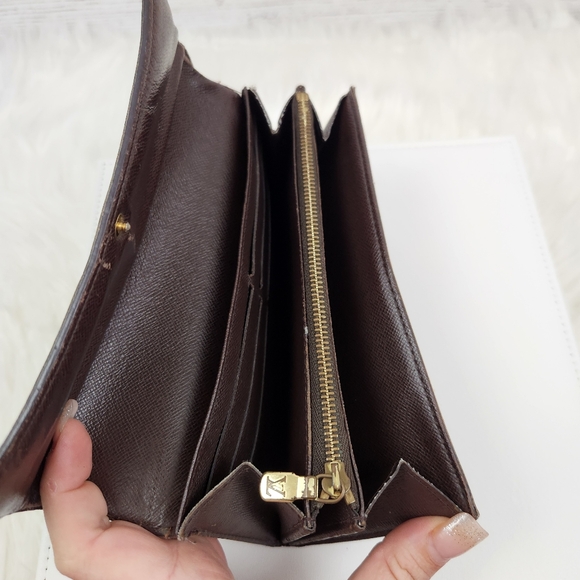 Louis Vuitton Damier Ebene Sarah Long Snap Wallet - Picture 9 of 13